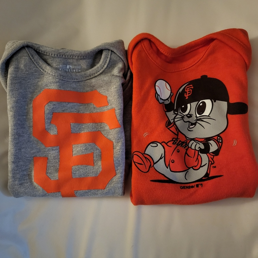 Genuine Merchandise Kids Long Sleeve Tees - Gray and Orange
